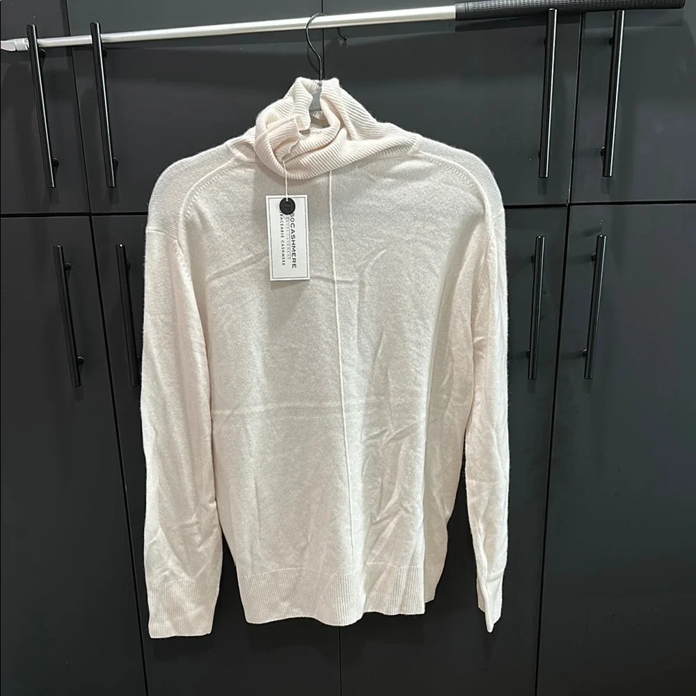 Skull Cashmere Black and White Cowl Neck Sweater with Skull Design - Picture 2 of 3